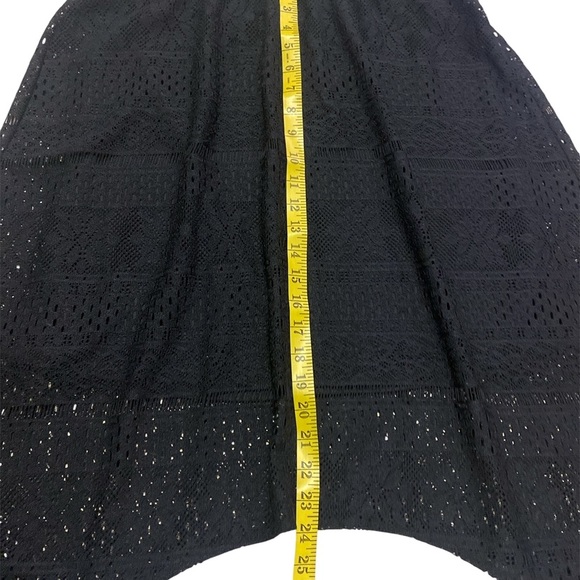 Maurice’s Women’s Elegant Black Lace Handkerchief Hem Skirt Size M Midi Length - Picture 6 of 13
